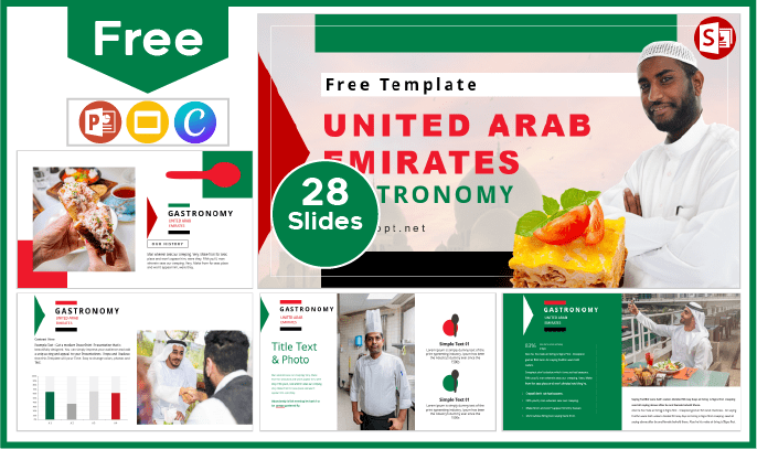 Free United Arab Emirates Gastronomy Template for PowerPoint and Google Slides