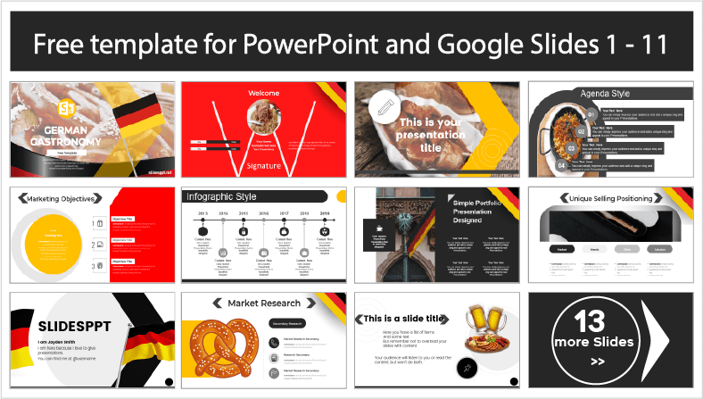 Descargar gratis plantillas de Gastronomía de Alemania para PowerPoint y temas Google Slides.