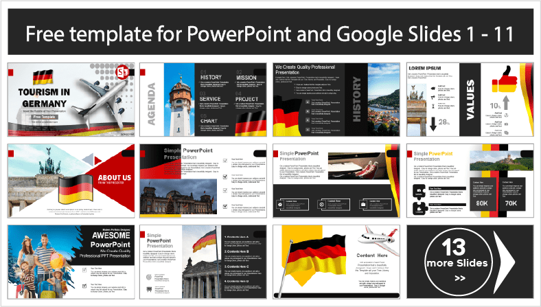 Descargar gratis plantillas de Turismo en Alemania para PowerPoint y temas Google Slides.