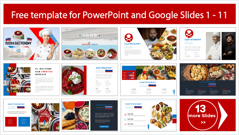 Russian Gastronomy template to download for free in PowerPoint and Google Slides themes