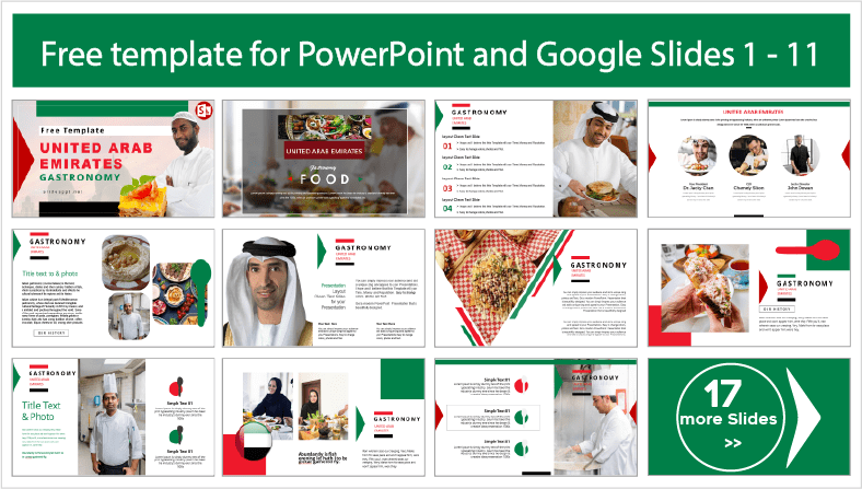 United Arab Emirates Gastronomy Template to download for free in PowerPoint and Google Slides themes