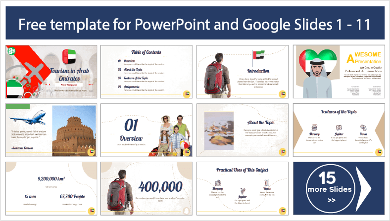 United Arab Emirates Tourism Template to download for free in PowerPoint and Google Slides themes