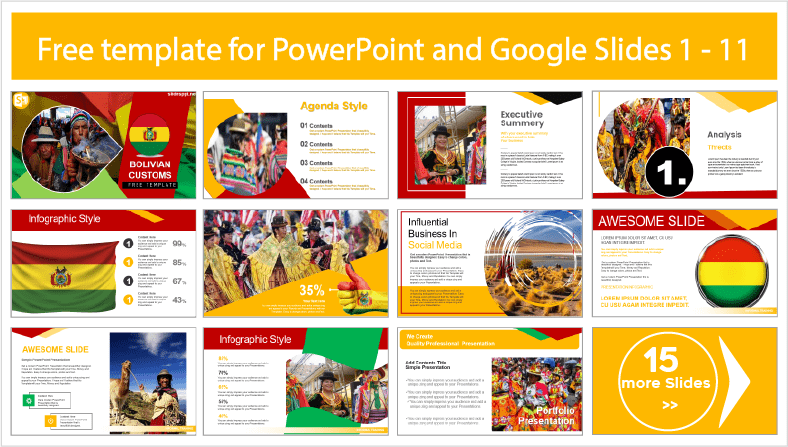 Laden Sie kostenlose bolivianische Zollvorlagen für PowerPoint- und Google Slides-Themen herunter.