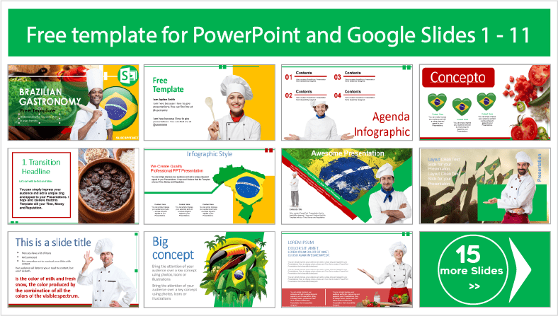 Descargar gratis plantillas de Gastronomía de Brasil para PowerPoint y temas Google Slides.