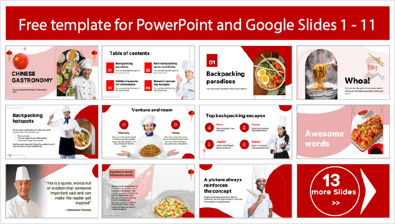 Chinese Gastronomy template to download for free in PowerPoint and Google Slides themes.