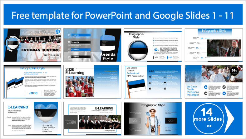Téléchargez des modèles gratuits de douanes estoniennes pour les thèmes PowerPoint et Google Slides.