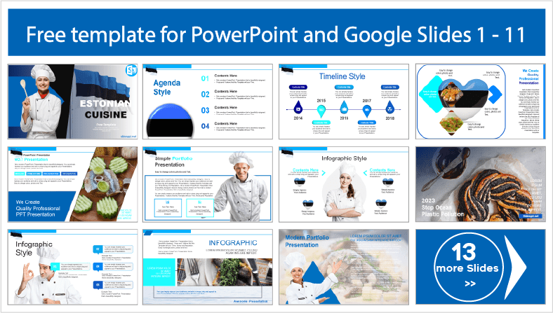 Téléchargez gratuitement des modèles de gastronomie estonienne pour les thèmes PowerPoint et Google Slides..