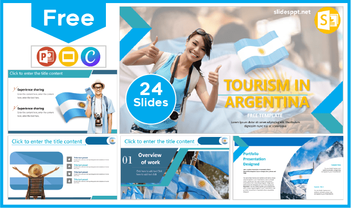 Plantilla de Turismo en Argentina gratis para PowerPoint y Google Slides.