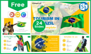 Free Brazil Tourism Template for PowerPoint and Google Slides.