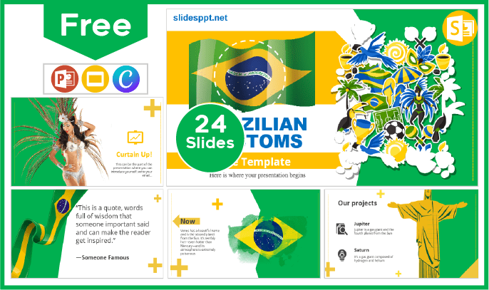 Free Brazilian Customs Template for PowerPoint and Google Slides.