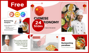 Free Chinese Gastronomy Template for PowerPoint and Google Slides.