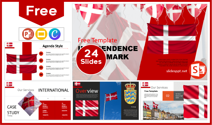 Free Denmark Independence Template for PowerPoint and Google Slides