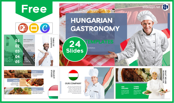 Free Hungarian Gastronomy Template for PowerPoint and Google Slides