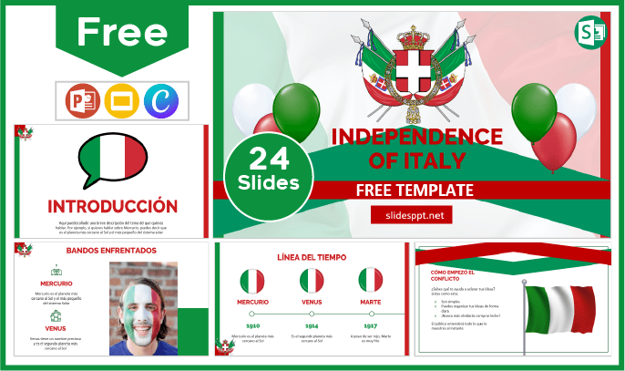 Free Italian Independence Template for PowerPoint and Google Slides