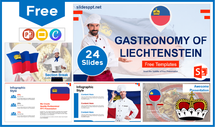 Free Liechtenstein Gastronomy Template for PowerPoint and Google Slides