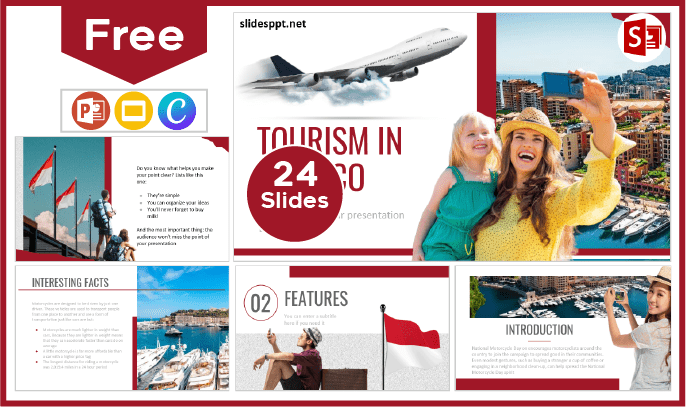 Kostenlose Monaco-Tourismus-Vorlage für PowerPoint und Google Slides.