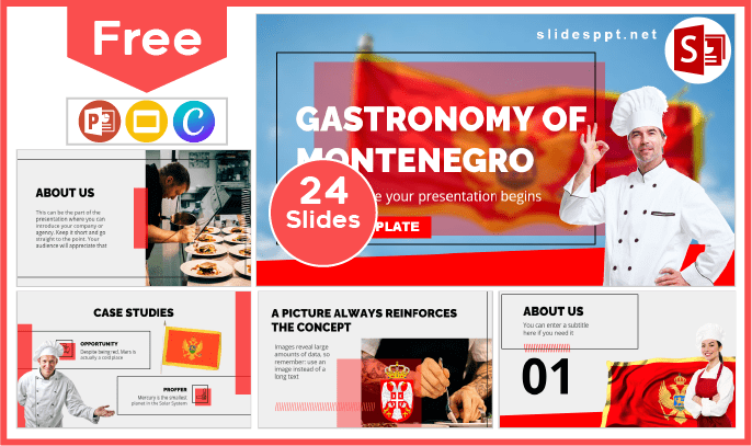 Free Montenegrin Gastronomy Template for PowerPoint and Google Slides,
