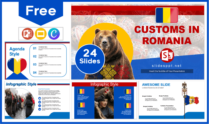 Free Romania Customs Template for PowerPoint and Google Slides.