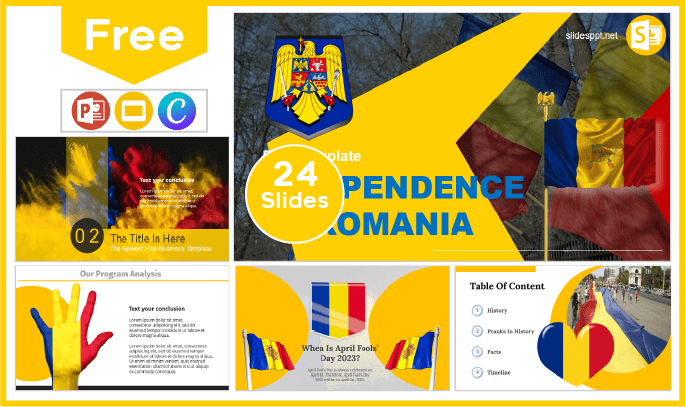 Free Romania Independence Template for PowerPoint and Google Slides.