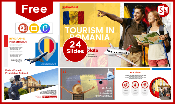 Free Romania Tourism Template for PowerPoint and Google Slides.