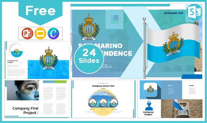 Free San Marino Independence Template for PowerPoint and Google Slides.