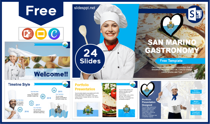 Free San Marino Gastronomy Template for PowerPoint and Google Slides.