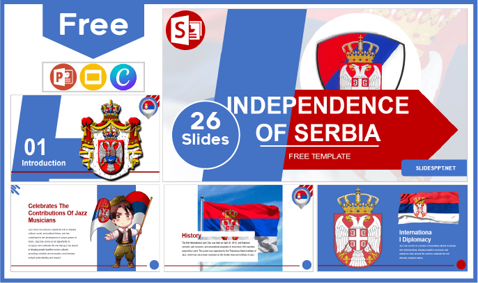 Free Serbian Independence Template for PowerPoint and Google Slides.