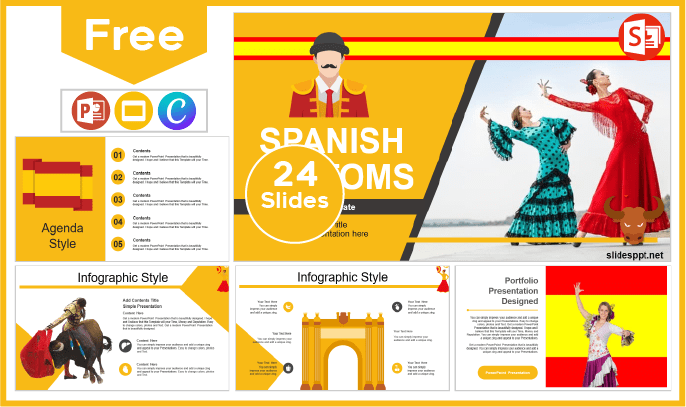 Free Spanish Customs Template for PowerPoint and Google Slides
