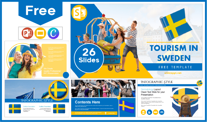 Free Sweden Tourism Template for PowerPoint and Google Slides.
