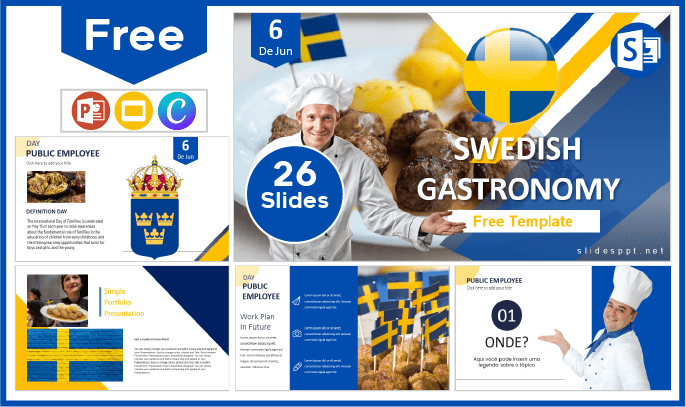 Free Sweden Gastronomy Template for PowerPoint and Google Slides.
