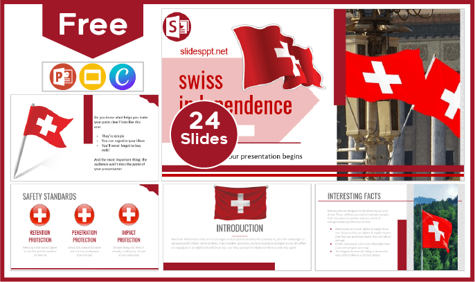 Kostenlose Schweizer Unabhängigkeitsvorlage für PowerPoint und Google Slides.
