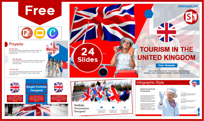 Kostenlose UK-Tourismusvorlage für PowerPoint und Google Slides.