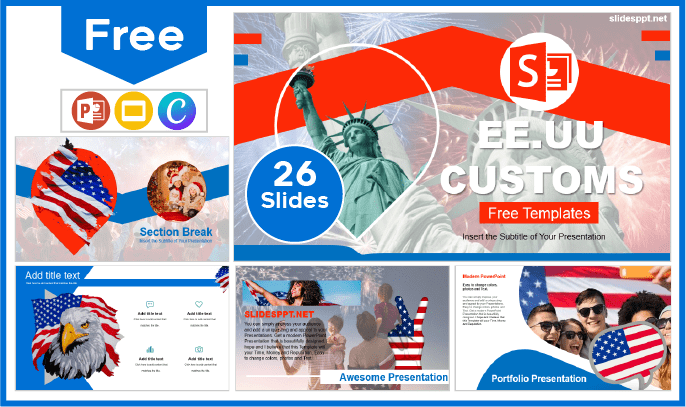 Free United States Customs Template for PowerPoint and Google Slides.