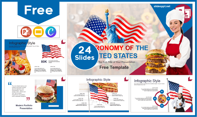 Free United States Gastronomy Template for PowerPoint and Google Slides.