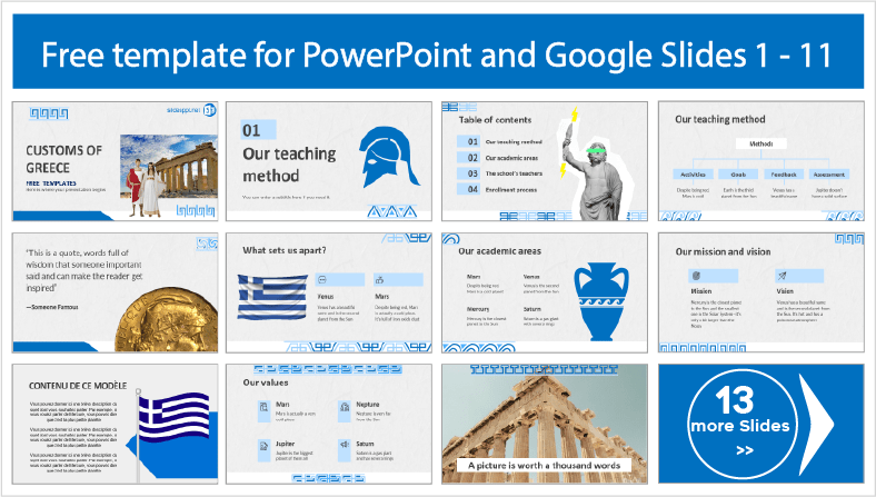 Customs of Greece template for free download for PowerPoint and Google Slides themes