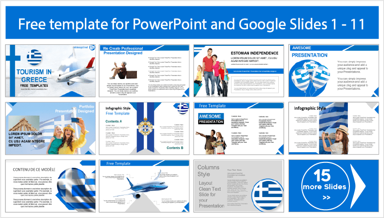 Descargar gratis plantillas de Turismo en Grecia para PowerPoint y temas Google Slides.