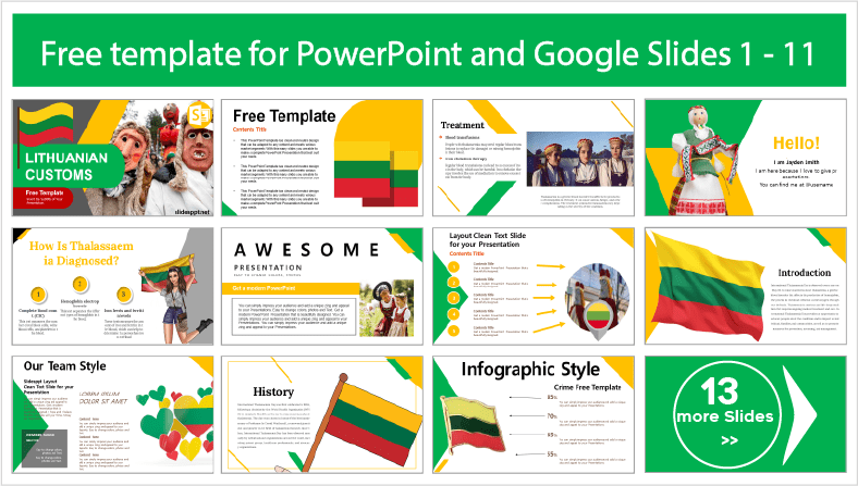 Customs of Lithuania template to download for free in PowerPoint and Google Slides themes.