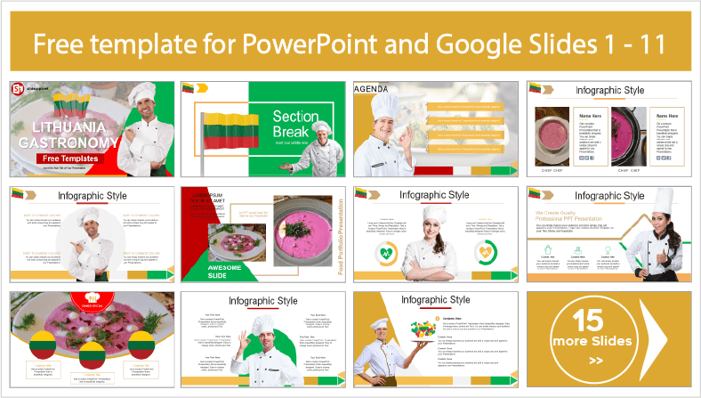 Baixe modelos gratuitos de Gastronomia Lituana para temas do PowerPoint e do Google Slides.