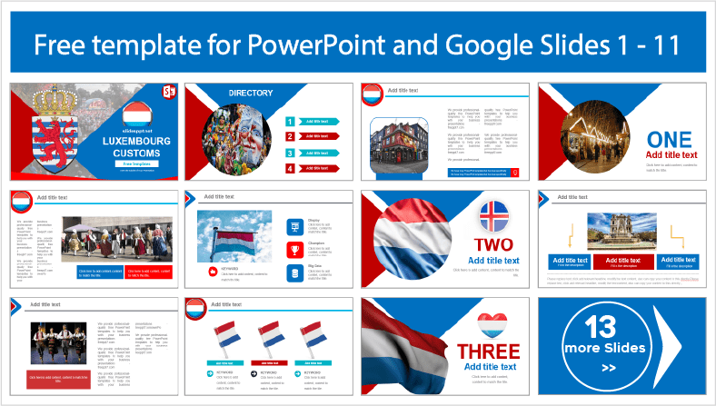 Descargar gratis plantillas de Costumbres de Luxemburgo para PowerPoint y temas Google Slides.