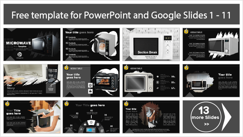 Téléchargez des modèles gratuits de micro-ondes pour les thèmes PowerPoint et Google Slides..