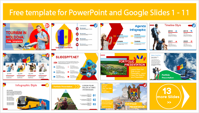 Téléchargez gratuitement des modèles de tourisme en Moldavie pour les thèmes PowerPoint et Google Slides..