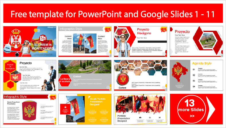 Téléchargez des modèles gratuits de tourisme au Monténégro pour les thèmes PowerPoint et Google Slides.