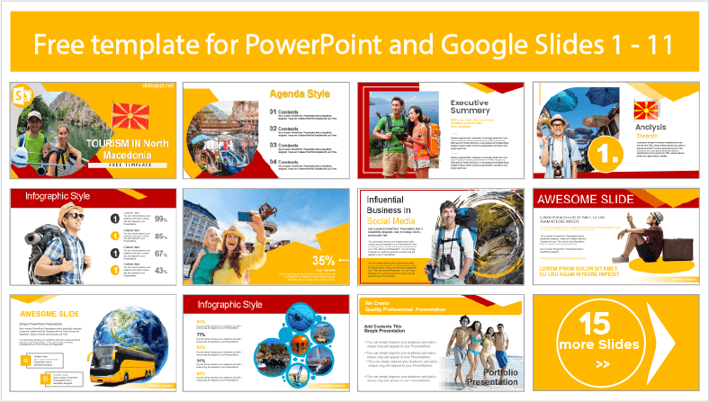 Téléchargez gratuitement des modèles de tourisme en Macédoine du Nord pour les thèmes PowerPoint et Google Slides.