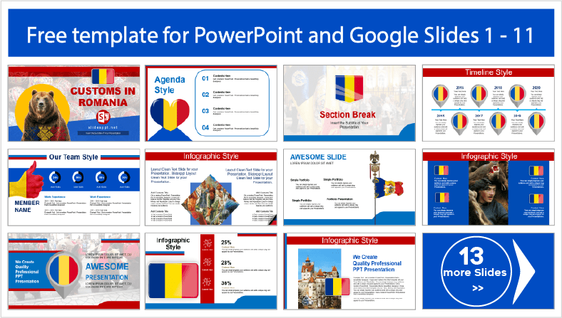 Romanian Customs Template to download for free in PowerPoint and Google Slides themes.