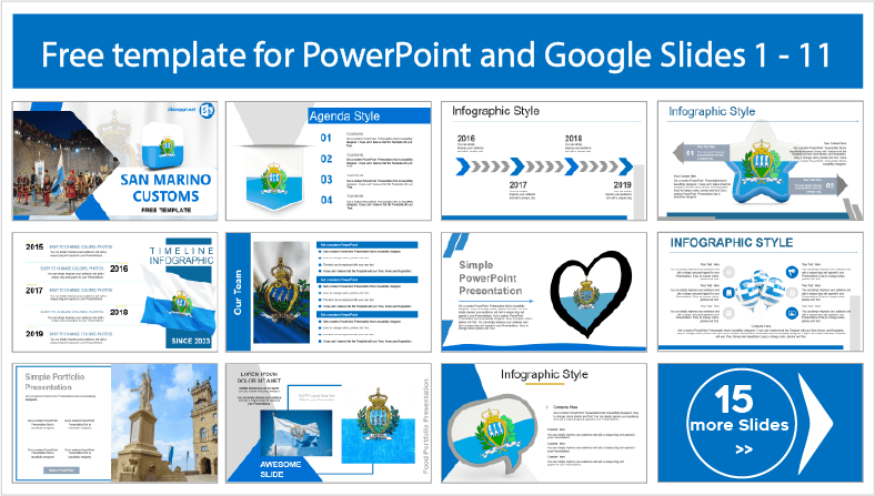 Baixe modelos gratuitos da Alfândega de San Marino para temas do PowerPoint e do Google Slides.