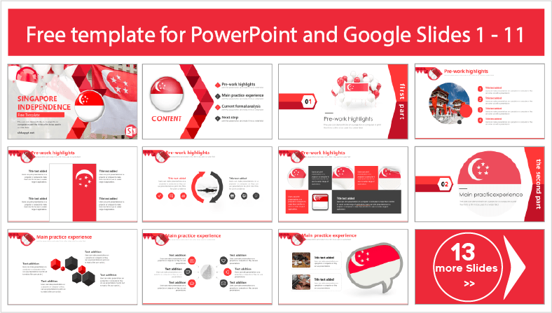 Téléchargez des modèles gratuits de Jour de l'indépendance de Singapour pour les thèmes PowerPoint et Google Slides.