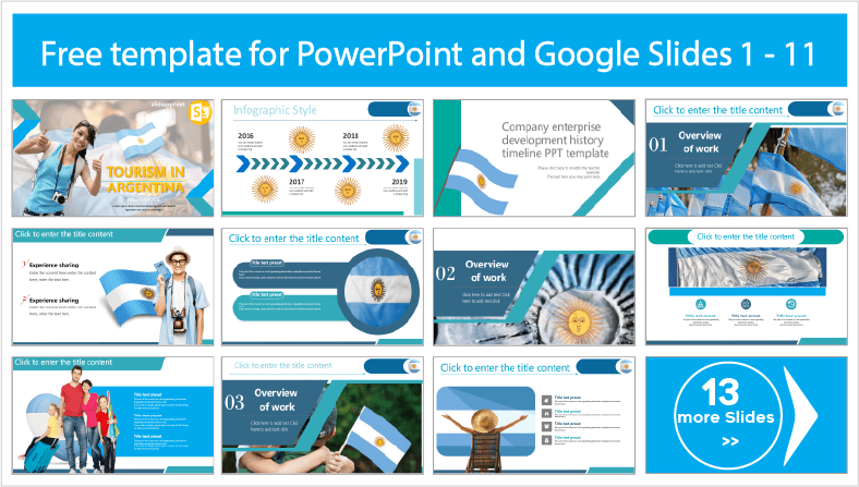 Téléchargez des modèles gratuits de tourisme en Argentine pour les thèmes PowerPoint et Google Slides.