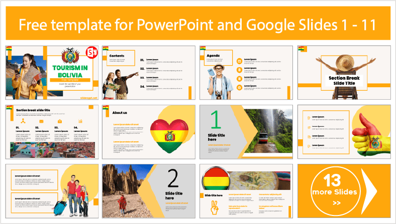Téléchargez des modèles gratuits de tourisme en Bolivie pour les thèmes PowerPoint et Google Slides.