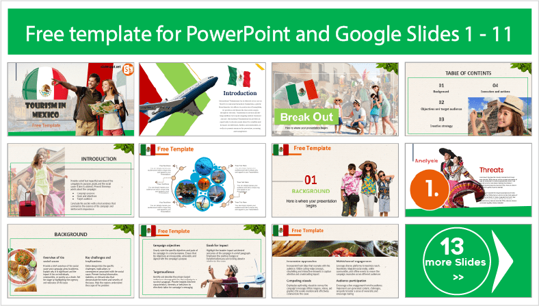 Baixe modelos gratuitos de Turismo no México para temas do PowerPoint e do Google Slides.