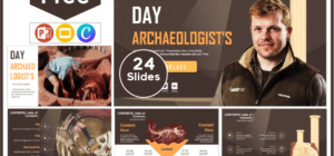 Free Archaeologist's Day template for PowerPoint and Google Slides.